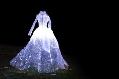 Tsaritsyno. Moskova. Uluslararası Festivali ışık daire. 