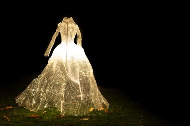 Tsaritsyno. Moskova. Uluslararası Festivali ışık daire. 