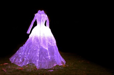 Tsaritsyno. Moskova. Uluslararası Festivali ışık daire.