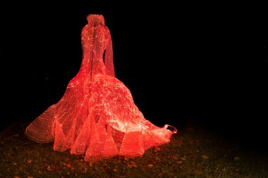 Tsaritsyno. Moskova. Uluslararası Festivali ışık daire. 