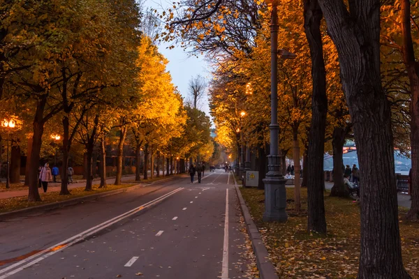 O Embankment do rio Moscou no Outono . — Fotografia de Stock