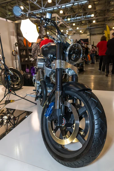 Motopark-2015 (BikePark-2015). The exhibition stand with motorcycles. — Stock Photo, Image