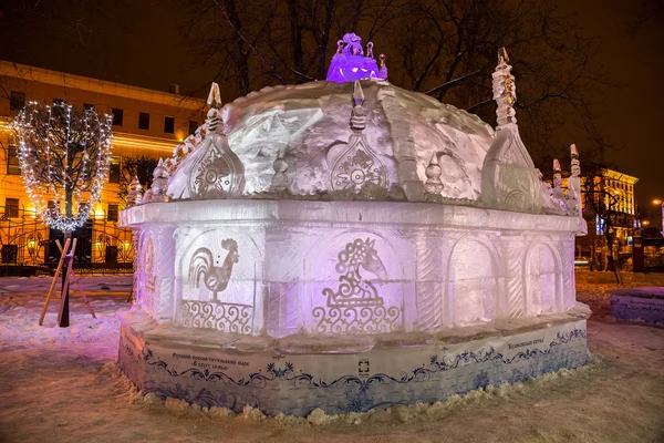 Ледяная скульптура: Битва за Куликово . — стоковое фото