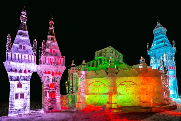 Ice sculpture. Bogatyrsky Tournament. — Stock Photo, Image