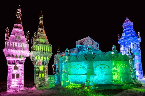 Ice sculpture. Bogatyrsky Tournament. — Stock Photo, Image