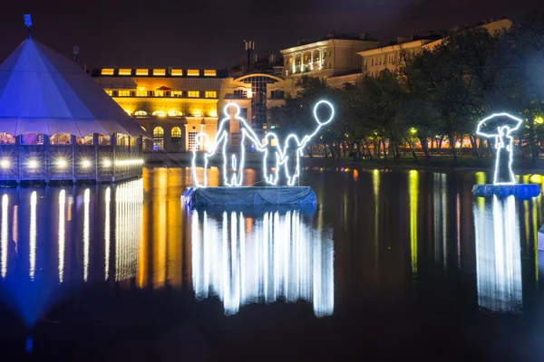 Festival Circle Of Light. Chistye Prudy (Clean Ponds). — Stock Photo, Image
