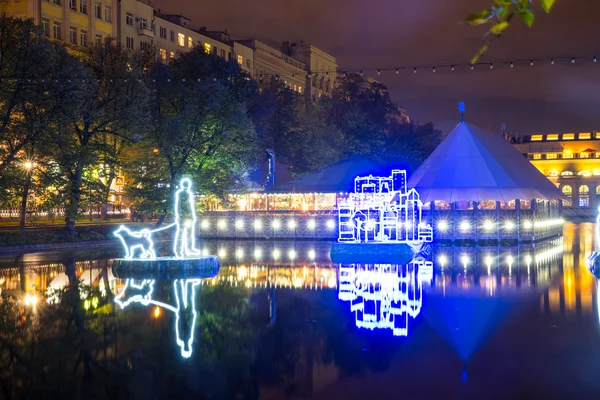 Festival Circle Of Light. Chistye Prudy (Clean Ponds). — Stock Photo, Image