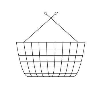 Herhangi bir nesneyi sokabileceğin boş metal alışveriş sepeti. Çok uygun tasarım ögesi