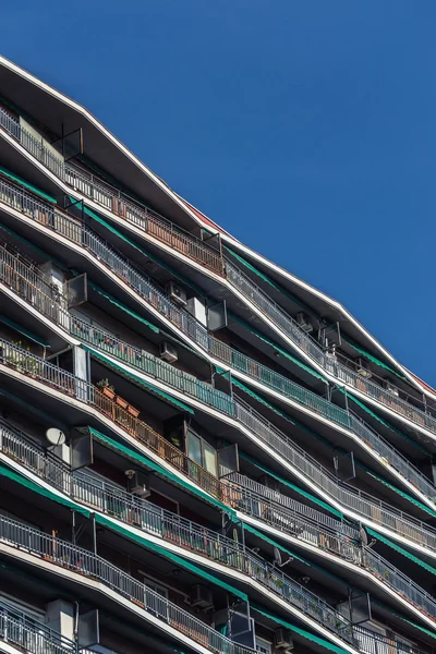 public housing building's detail in arganzuela district, madrid (spain)