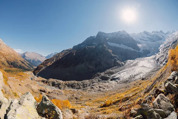 Montagnes Rocheuses Glacier Pic Glacier Montagne Glace Dombay — Photo