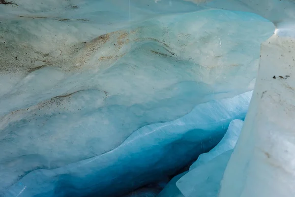 Glaciar Fecha Gelo Azul Nas Montanhas — Fotografia de Stock