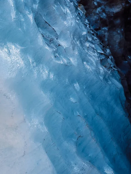 Glaciar Fecha Gelo Azul Nas Montanhas — Fotografia de Stock