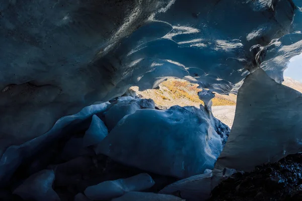Gletscherblaues Eis Auf Den Bergen Dombay — Stockfoto
