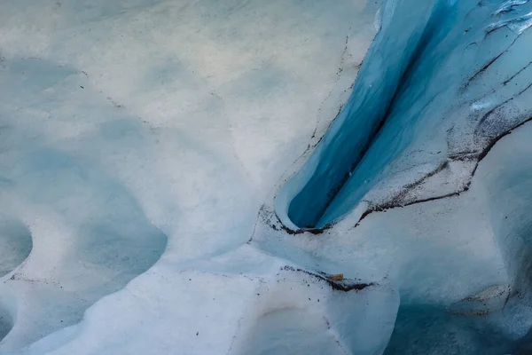 Gletscher Aus Nächster Nähe Blaues Eis Den Bergen Eisbeschaffenheit — Stockfoto