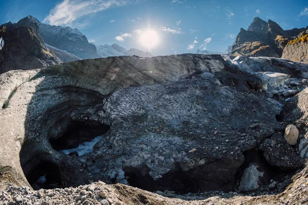 Montagnes Rocheuses Glacier Pic Glacier Montagne Glace Dombay — Photo