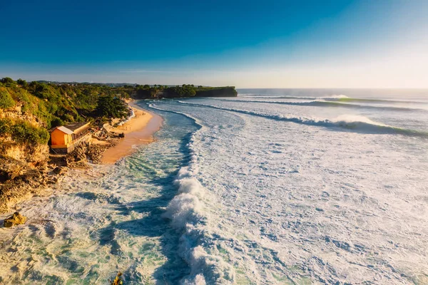 Balangan Strand Bali Met Grote Golven Oceaan Perfecte Golven Surfen — Stockfoto