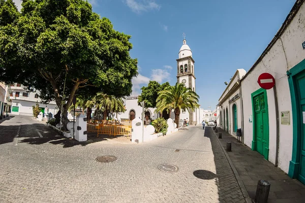Lipca 2020 Roku Lanzarote Hiszpania Stary Kościół Arrecife — Zdjęcie stockowe