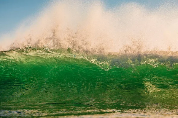 Onda Surf Perfeita Oceano Quebrando Onda Turquesa Com Luz Solar — Fotografia de Stock
