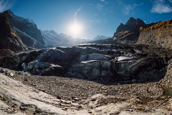 Glacier Montagnes Rocheuses Pic Glacier Montagne Glace Dombay — Photo