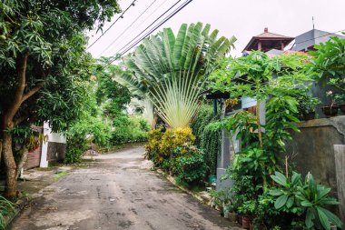 28 Aralık 2020. Bali, Endonezya. Bukit yarımadasındaki Bali köyünde ev ve sokak.