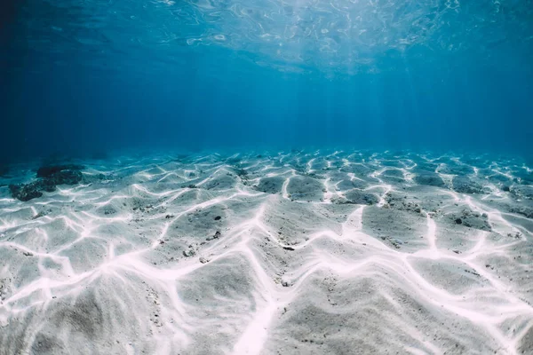 Oceano Blu Trasparente Con Sabbia Bianca Sott Acqua Australia — Foto Stock