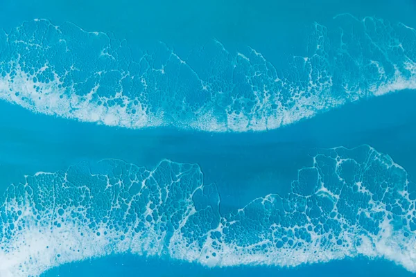 Τέχνη Ρητίνης Μπλε Κύματα Θαλασσινό Φόντο Από Εποξειδική Τέχνη — Φωτογραφία Αρχείου