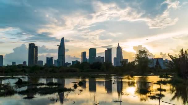 Time Lapse Day Night Downtown Saigon Chi Minh City Vietnam — 비디오