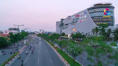 Gece SaiGon Kasabasına Zaman Geçidi Günü Ho Chi Minh Şehri, Vietnam