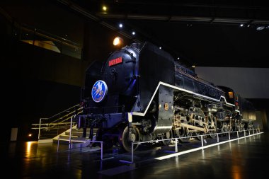 Nagoya / Japonya - 26 Kasım 2019: Eski model trenler ve klasikler SCMAGLEV ve Railway Park 'a park edilmiştir.)