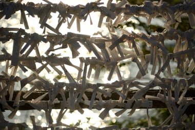 Omikuji falcılık için bir kağıt. Shinto türbesinde yakalanabilirsin. Ya da Japonya 'daki Budist tapınağında, Omikujii kelimesi kelimenin tam anlamıyla Kutsal Piyango olarak çevrilir..
