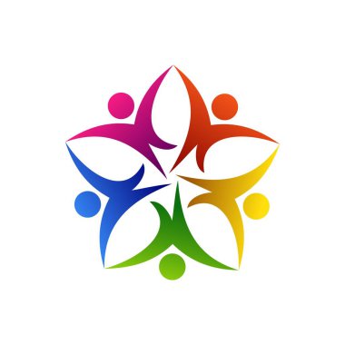 Yıldız insanların logo şablonu