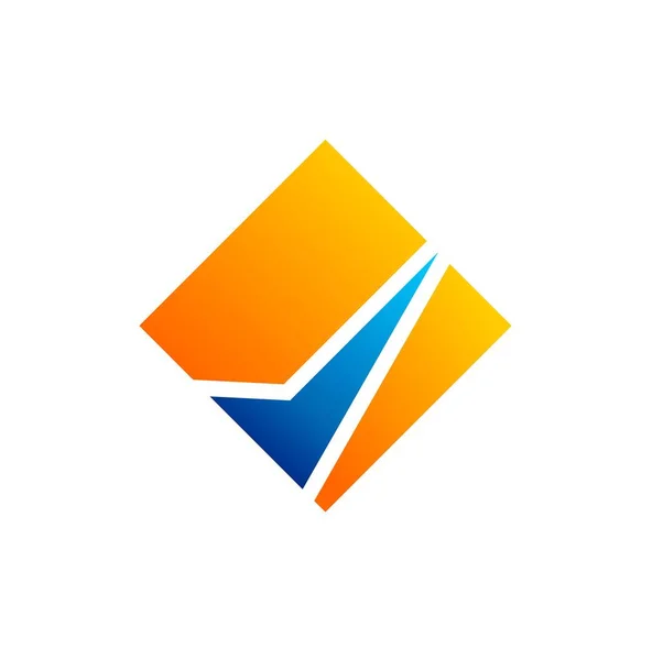Verifique Mark Iocn Logotipo Ilustração Logotipo Vetor — Vetor de Stock