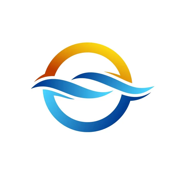 Logo Soleil Vagues — Image vectorielle