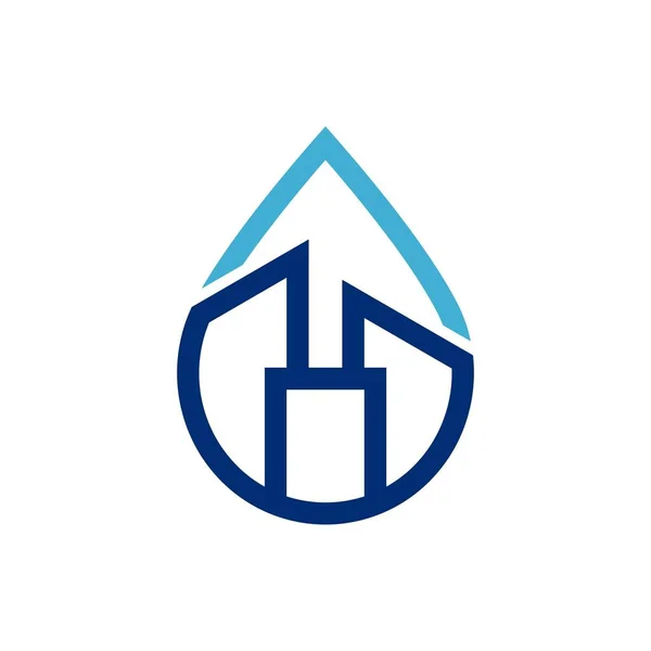 Projekt Logo Wody Miejskiej — Wektor stockowy