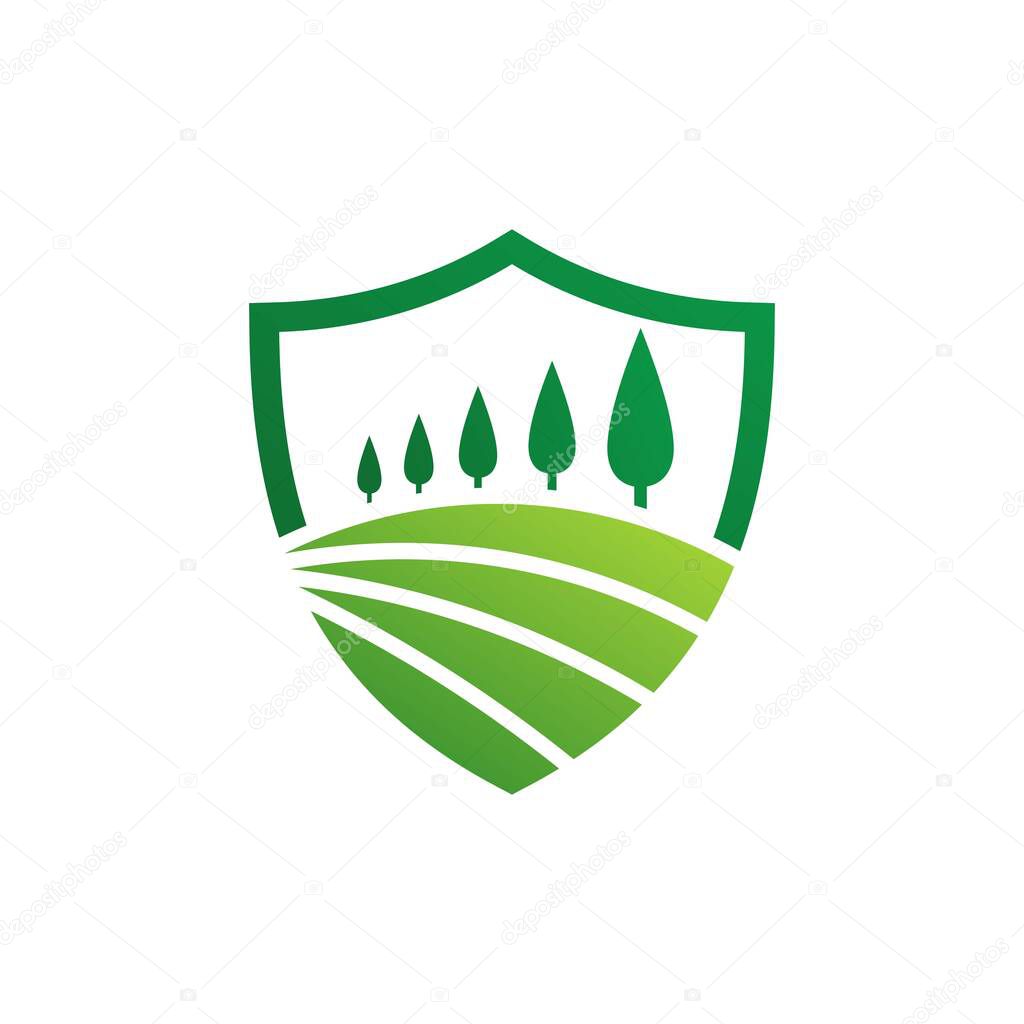 lawn care landscaping logo design