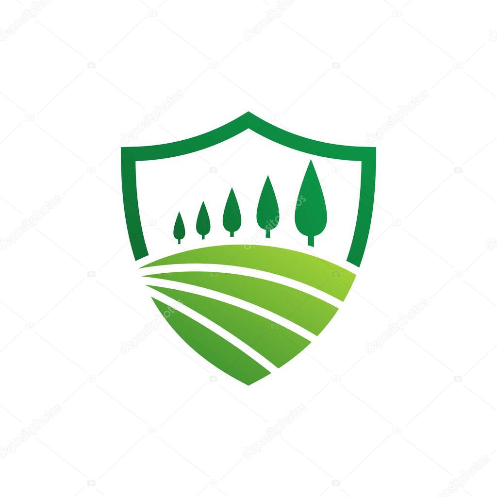 Lawn care landscaping logo design