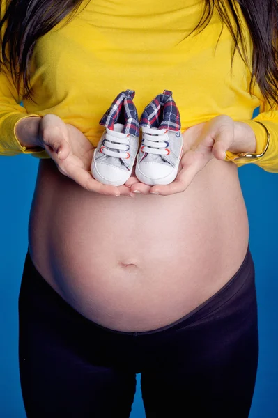 Förlossningen, glad, baby, glädje, nyfödda Stockbild