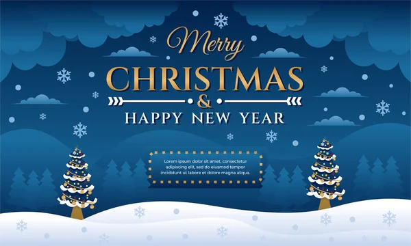 Merry Christmas Happy New Year Background Banner Design Template Christmas — Stock Vector