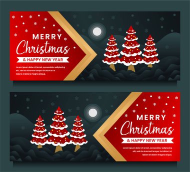 Mutlu Noeller ve mutlu yıllar Noel ağacı şablonu