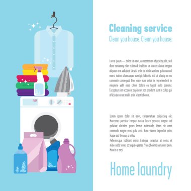 Çamaşırhane ile çamaşır makinesi gösterimi