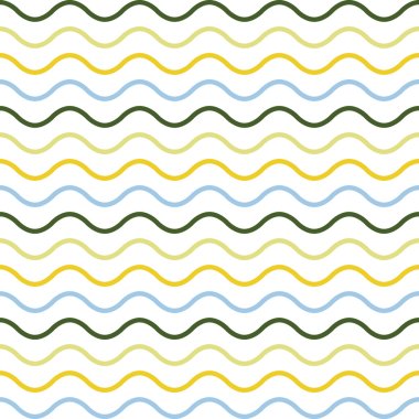 Seamless pattern of colorful waves