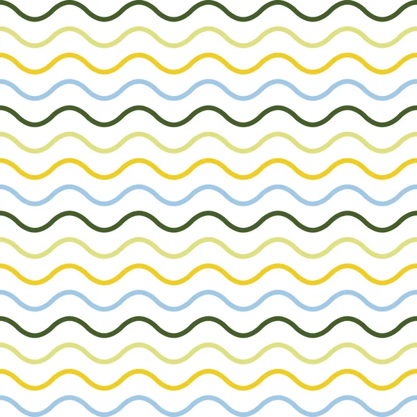 Seamless pattern of colorful waves — Stock Vector