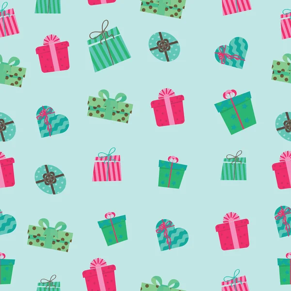 Patroon van vakken met geschenken — Stockvector