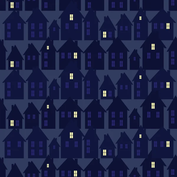 Pattern of the houses — Stock Vector
