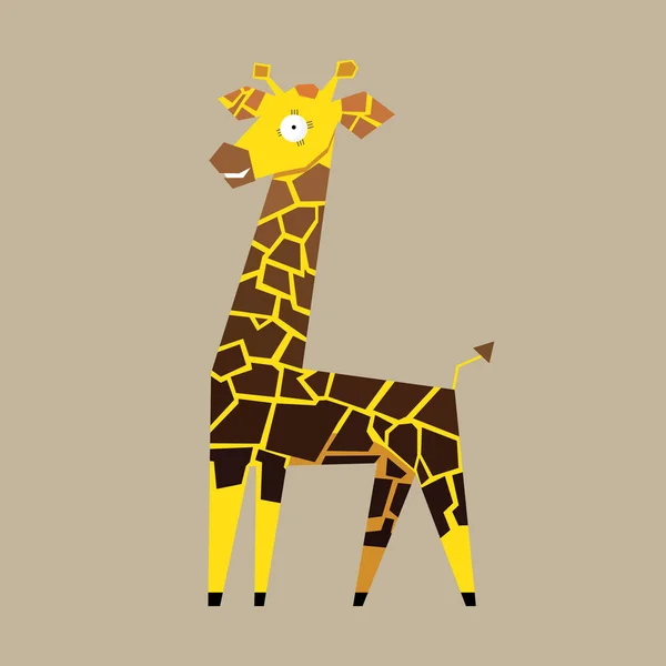 Carte girafe stylisée — Image vectorielle