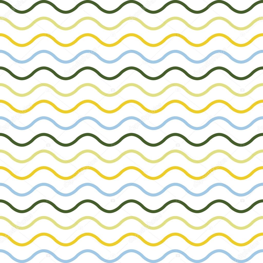 Seamless pattern of colorful waves