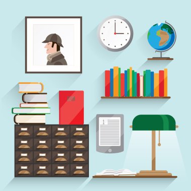 Illustration with books