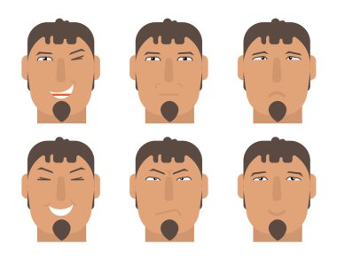 Six individuals with different emotions.
