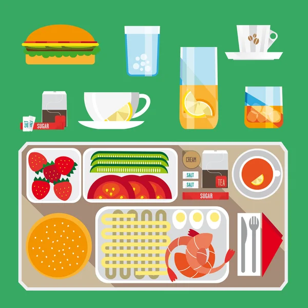 Objets et produits pour breakfas — Image vectorielle