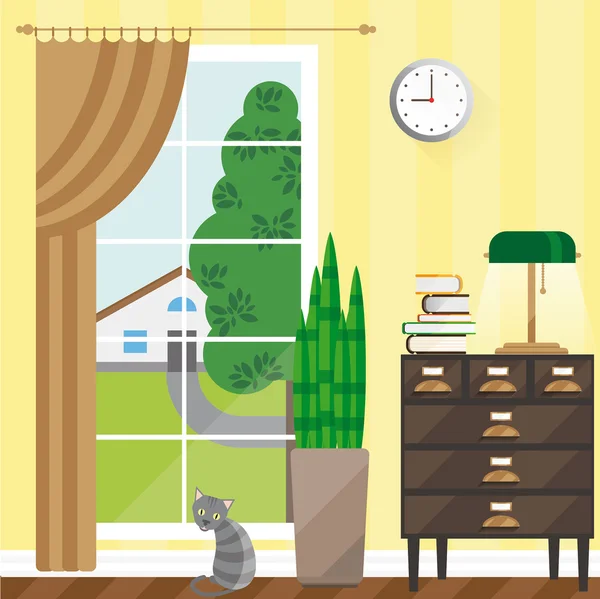 Vector illustration of a room — 图库矢量图片